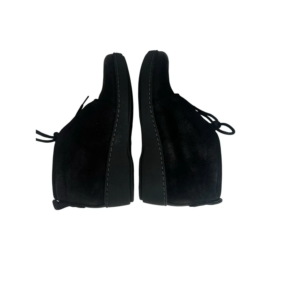 Dansko Ellen Black Leather Burnished Suede Lace-Up Booties Size 37 US 6.5-7